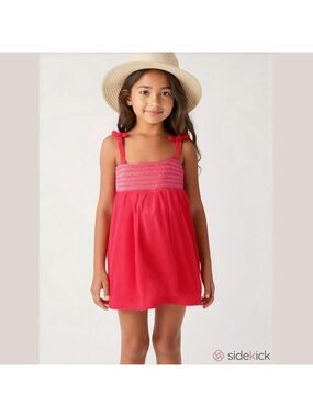 Cat & Jack Red Sundress with UPF 50+ Size L